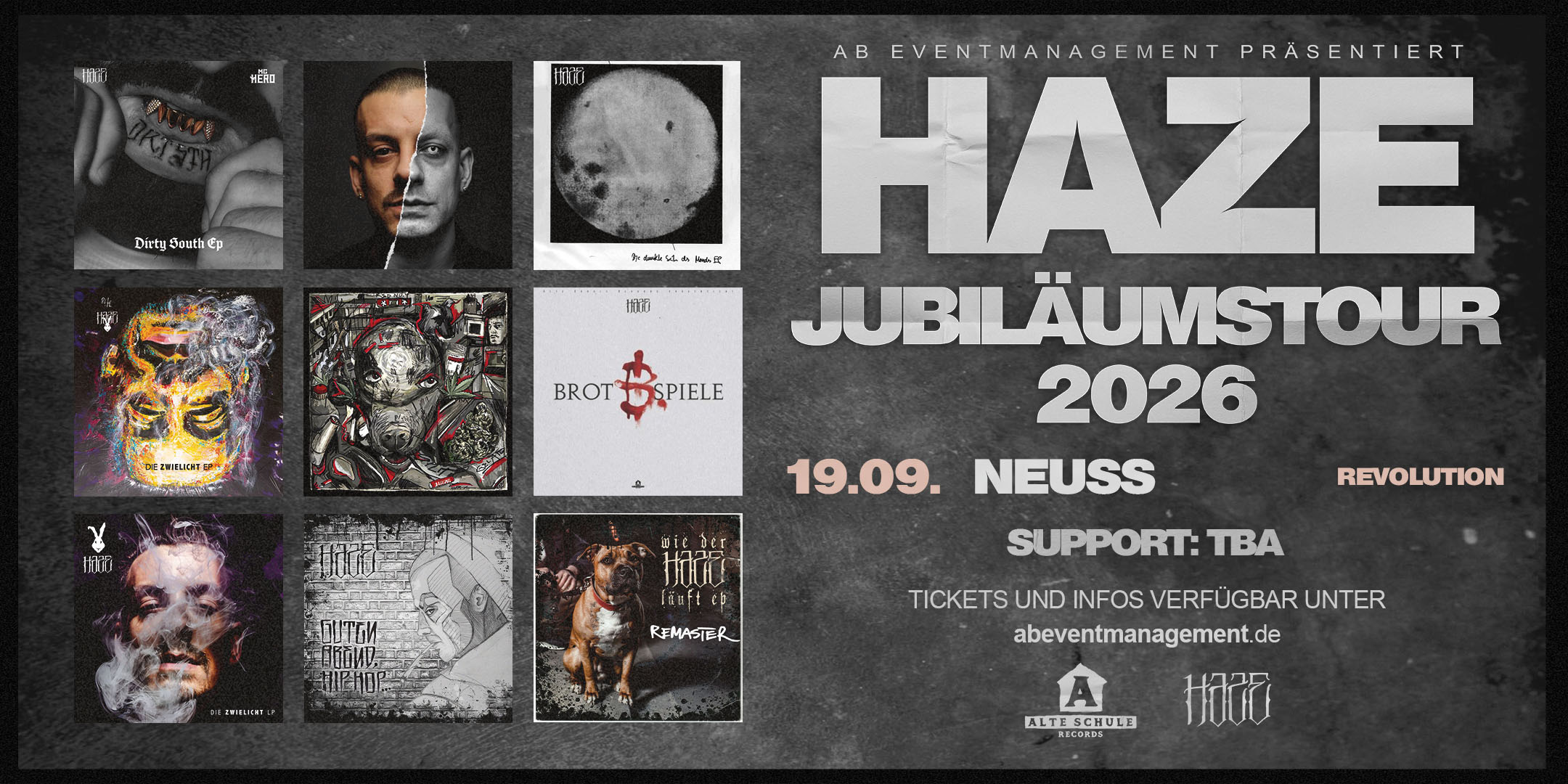 HAZE Jubiläumstour 2026 – Neuss